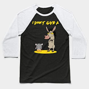 I Don't Give a Rats Ass Donkey Baseball T-Shirt